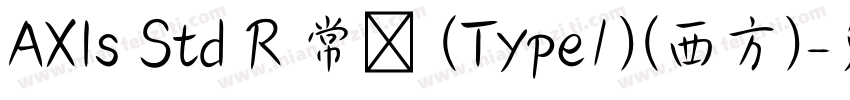 AXIs Std R 常规 (Type1)(西方)字体转换